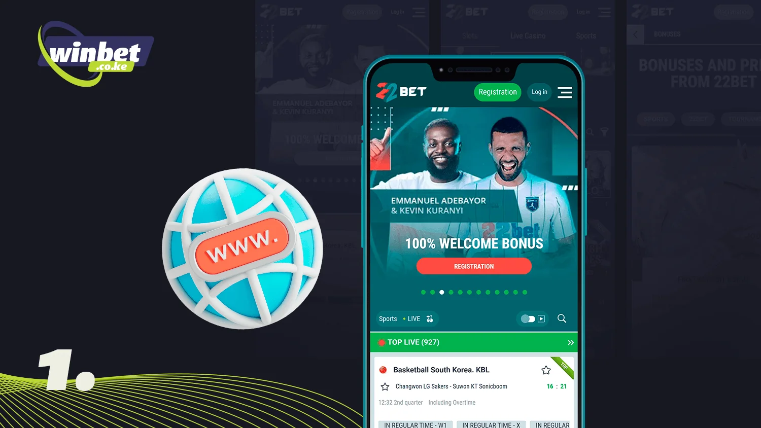 To download 22Bet app on android visit the official website