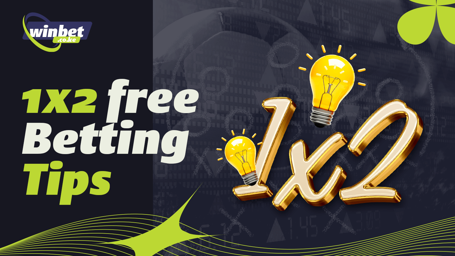 You can make a sports bet in 1x2 format
