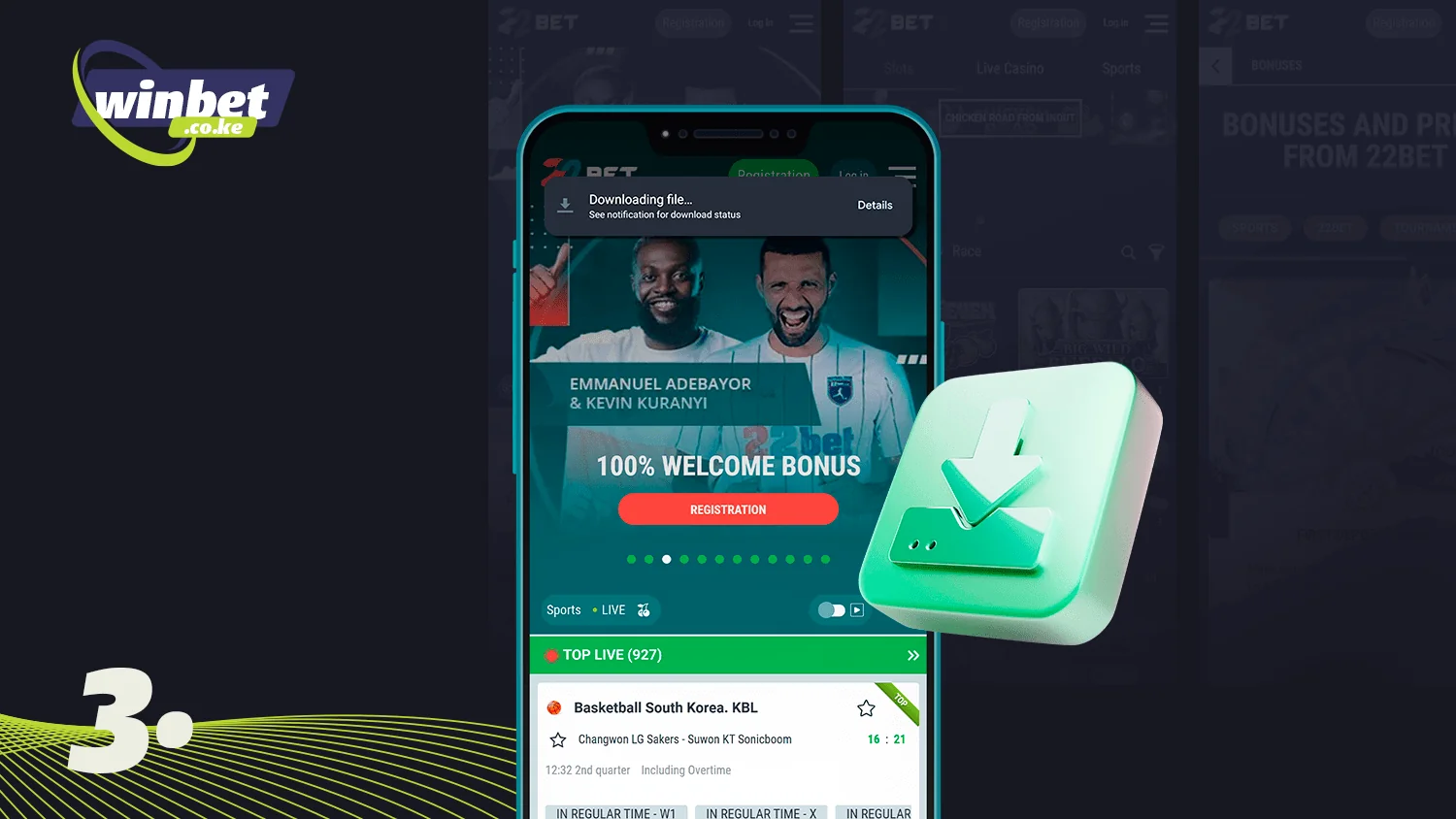 22bet alkalmazás letöltési lépések Androidra