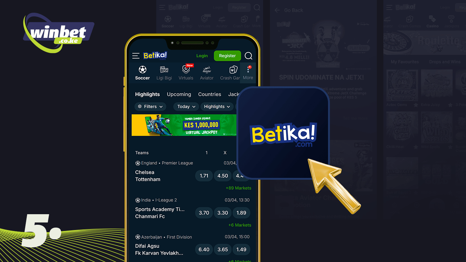 Wait for the installation and start betting in the Betika app
