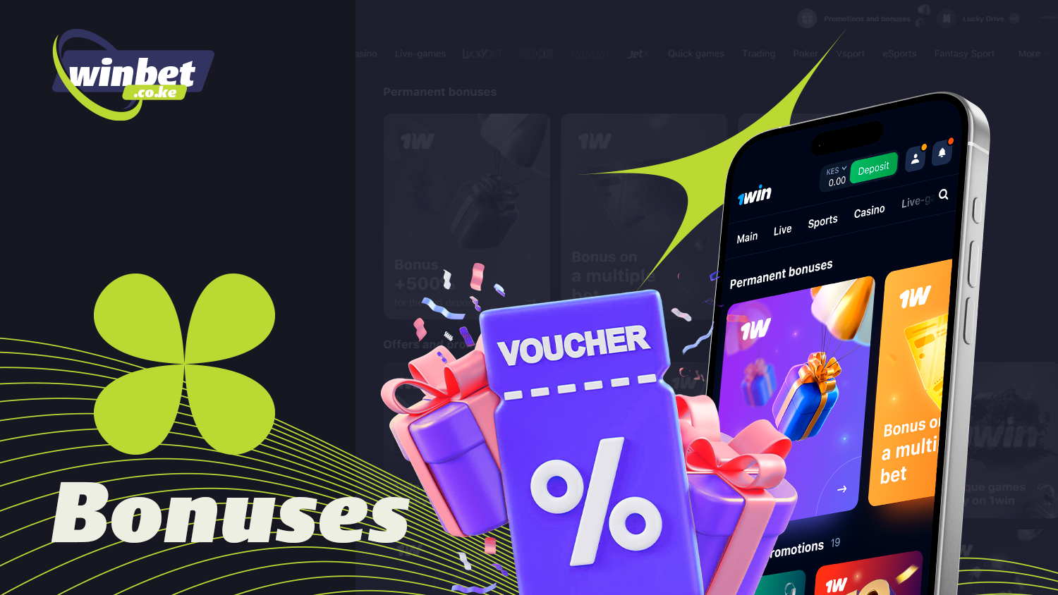 In the 1win app you will find various bonuses