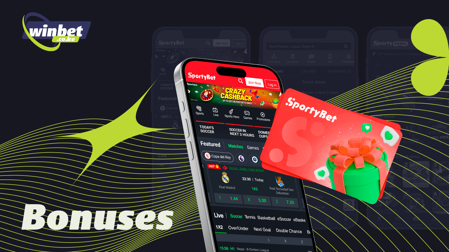 In the SportyBet app you will find various bonuses
