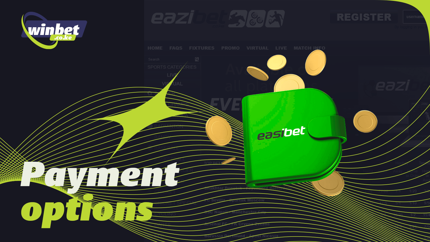 At Eazibet you can deposit and withdraw your funds
