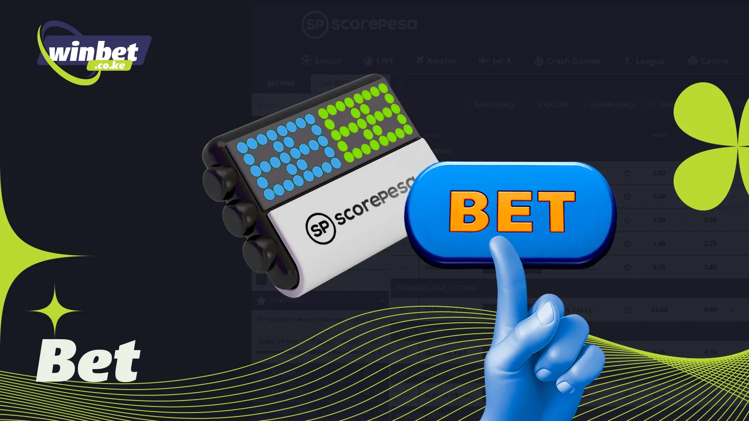 There are several ways to place a sports bet on ScorePesa Kenya