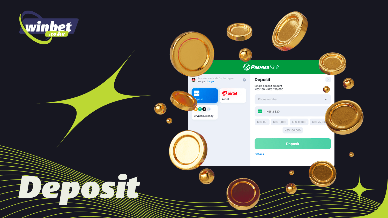 To place bets replenish your Premier Bet account