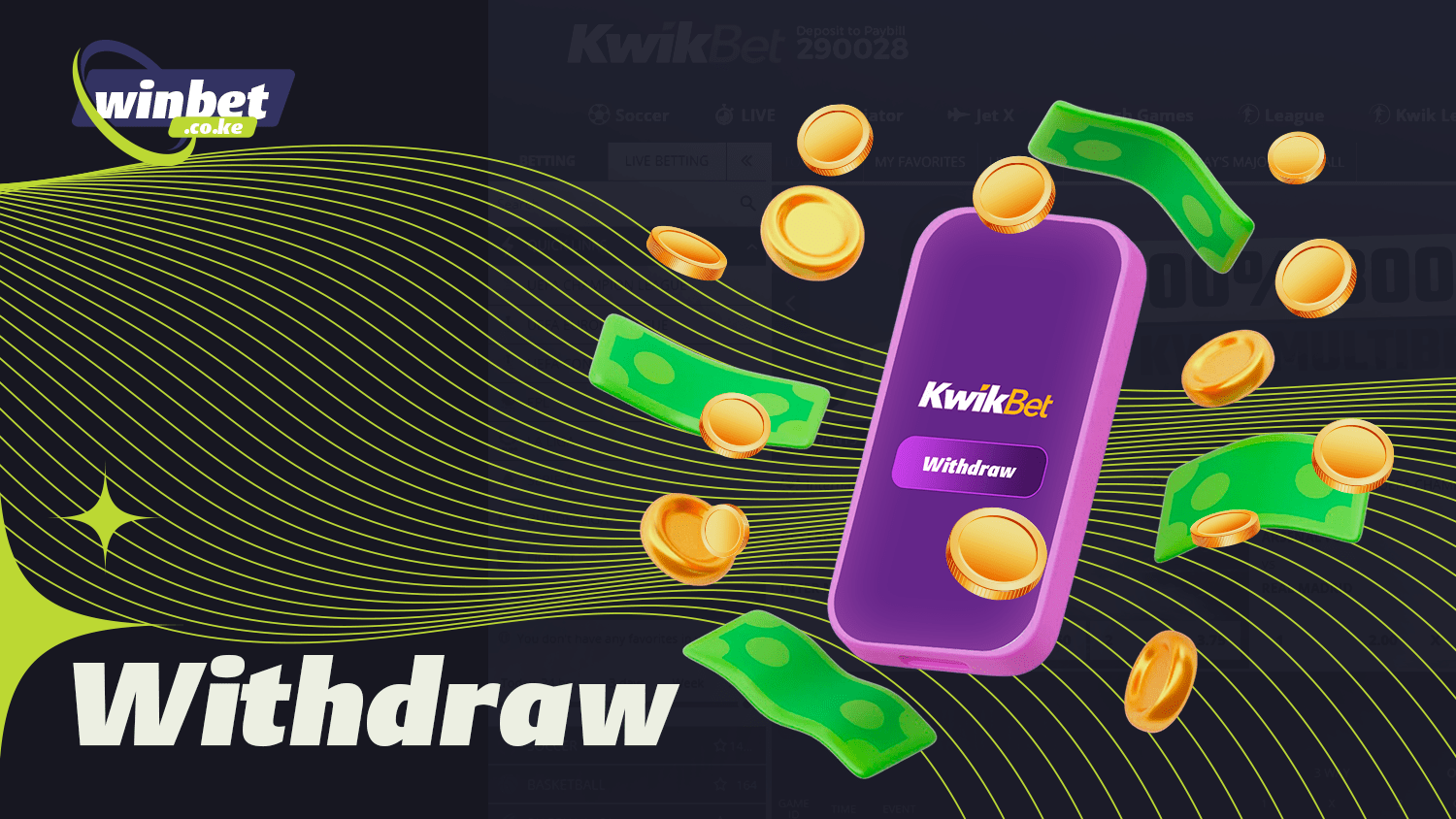 Withdraw your winnings quickly and easily at Kwikbet Kenya