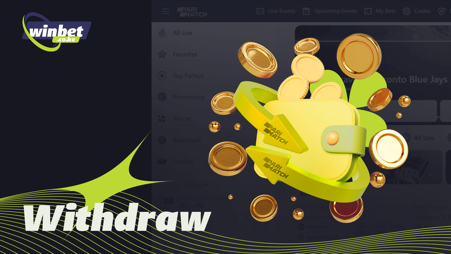 You can withdraw your winnings after successful bets at Parimatch