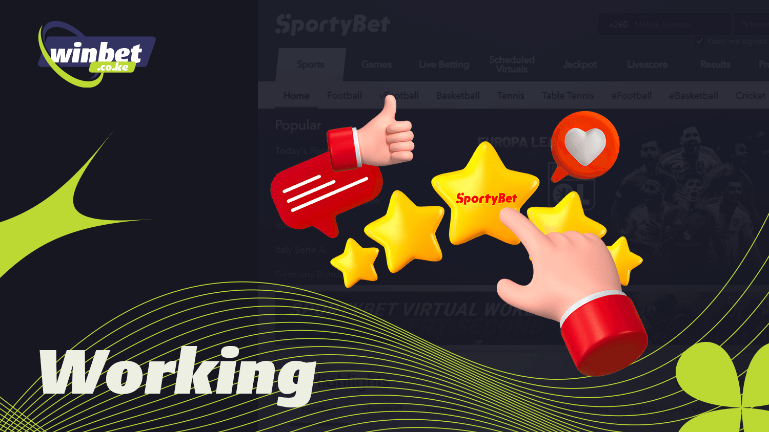 At SportyBet, you can play with the casino and place bets