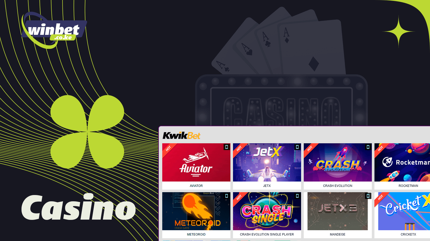 Kwikbet Kenya currently offers more than 5,000 games