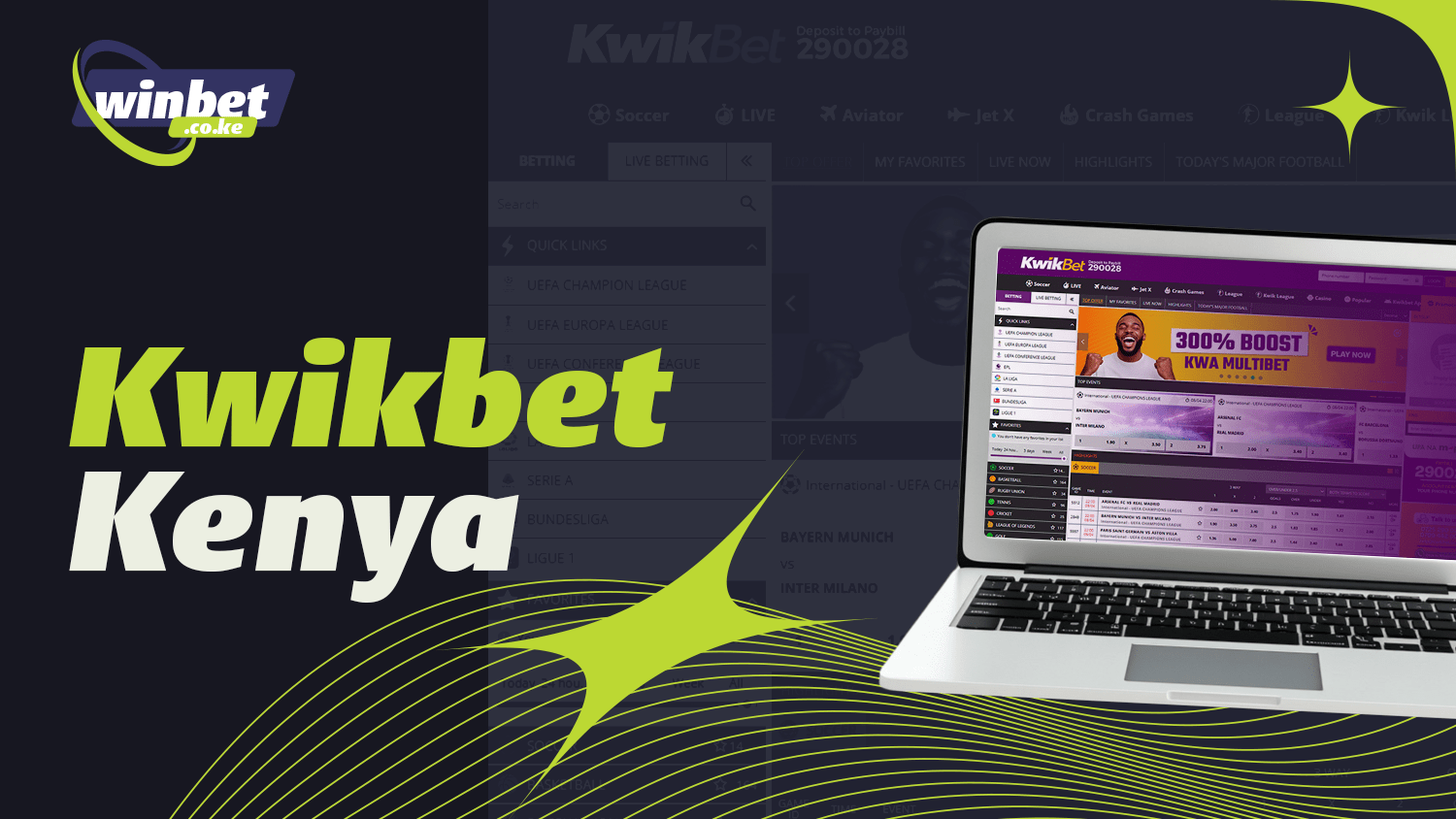 At Kwikbet Kenya, you can play with the casino and place bets
