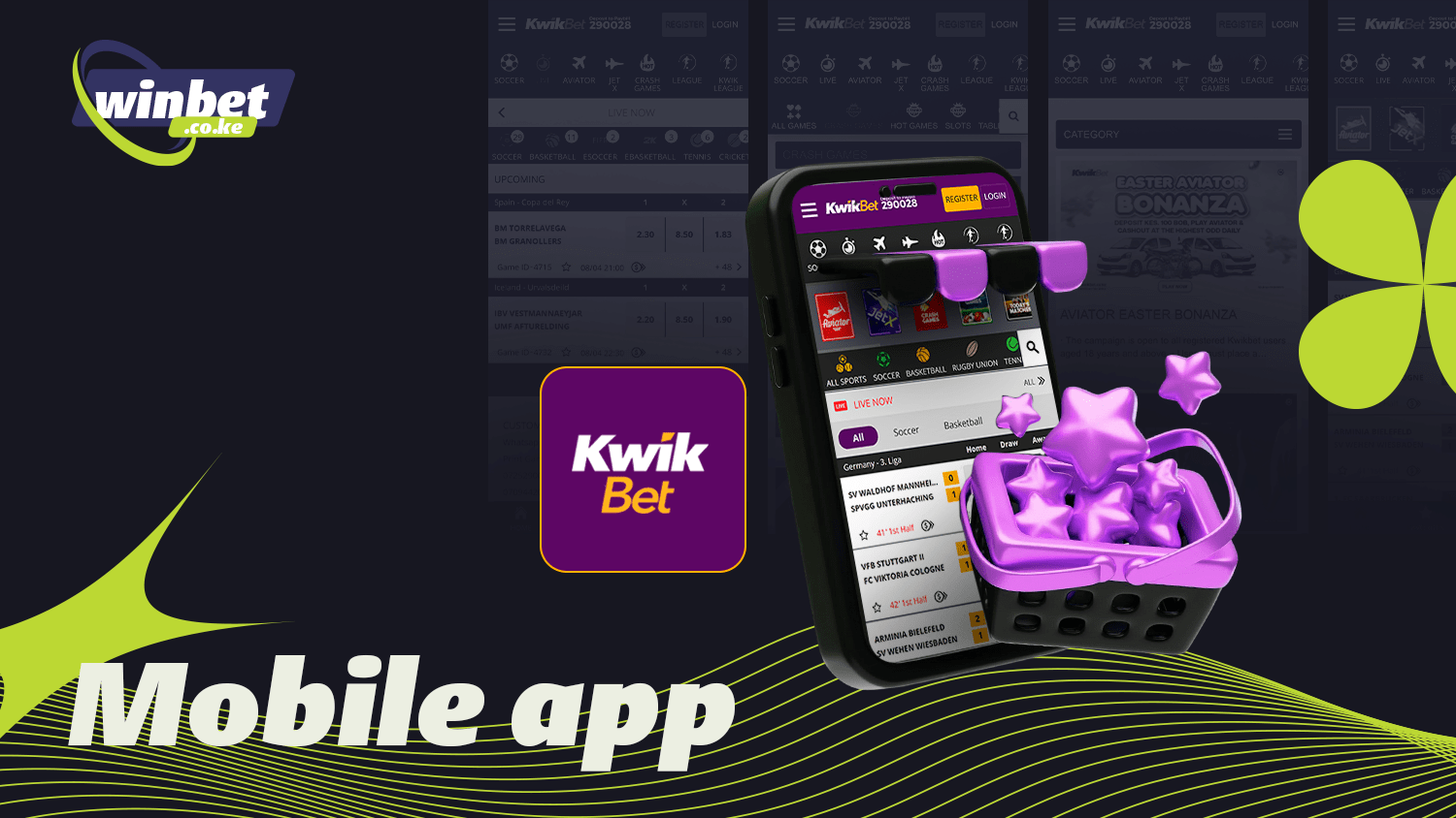 Thanks to the Kwikbet app you can make sports bets
