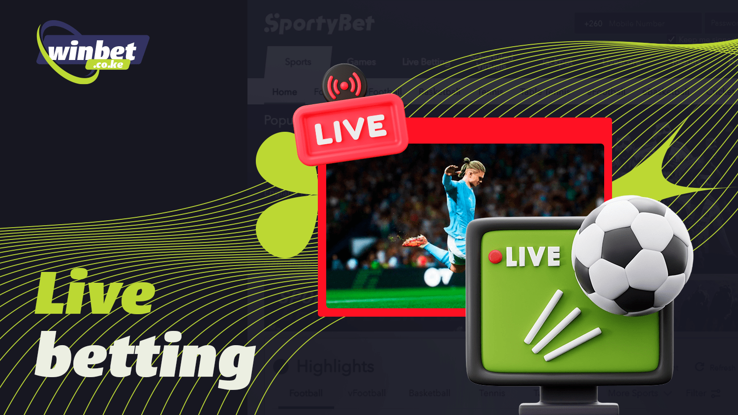 SportyBet offers sports betting in Real Time