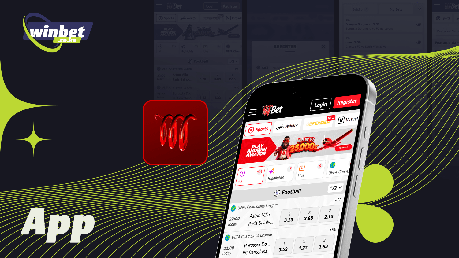 Thanks to the M-Bet app you can make sports bets