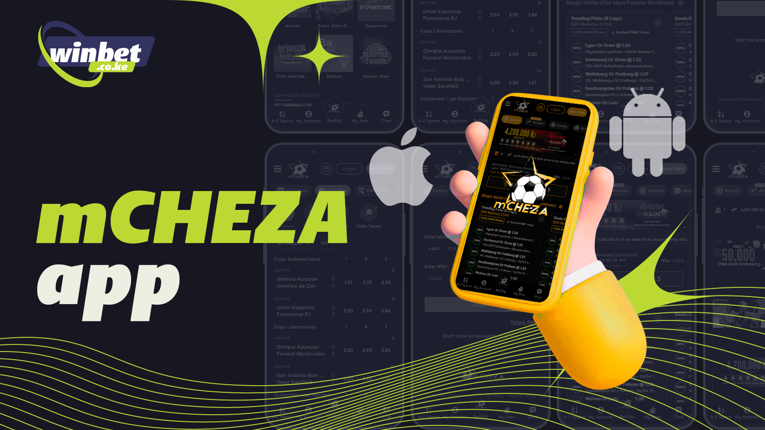 There is an online gambling app called mCHEZA Kenya