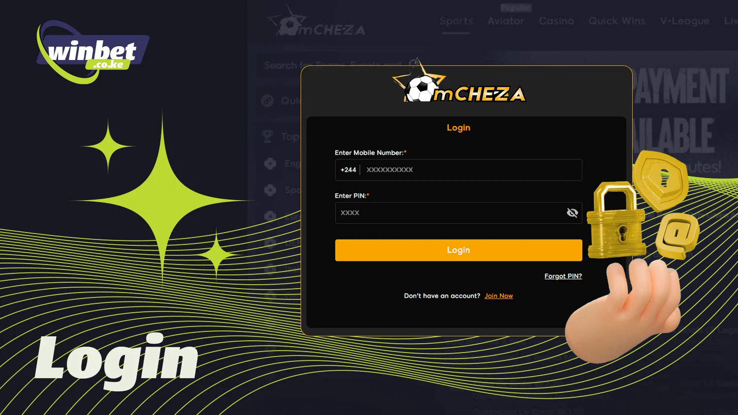 You need to log in to use mCHEZA