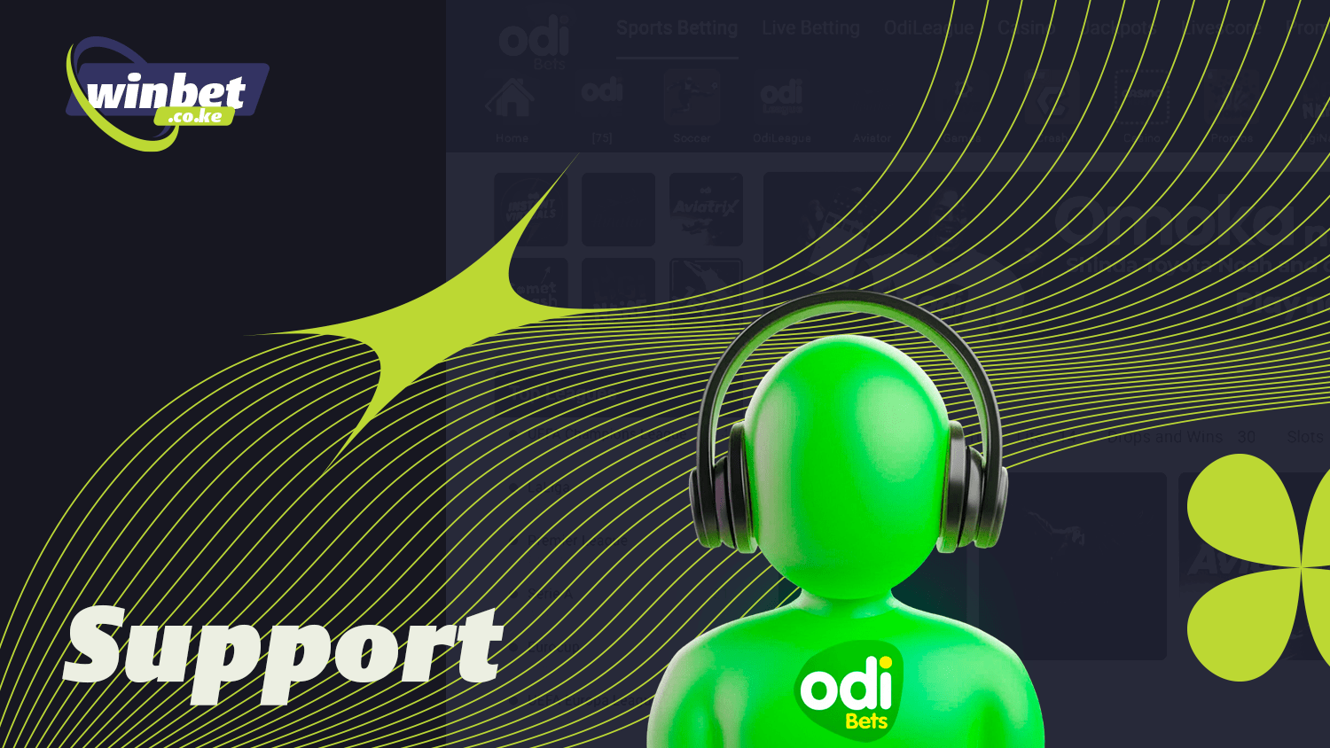 Odibets support team helps at any time