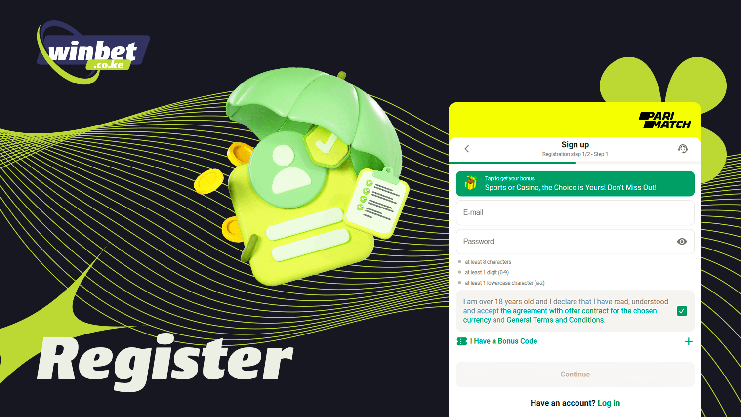 Any player can register in Parimatch