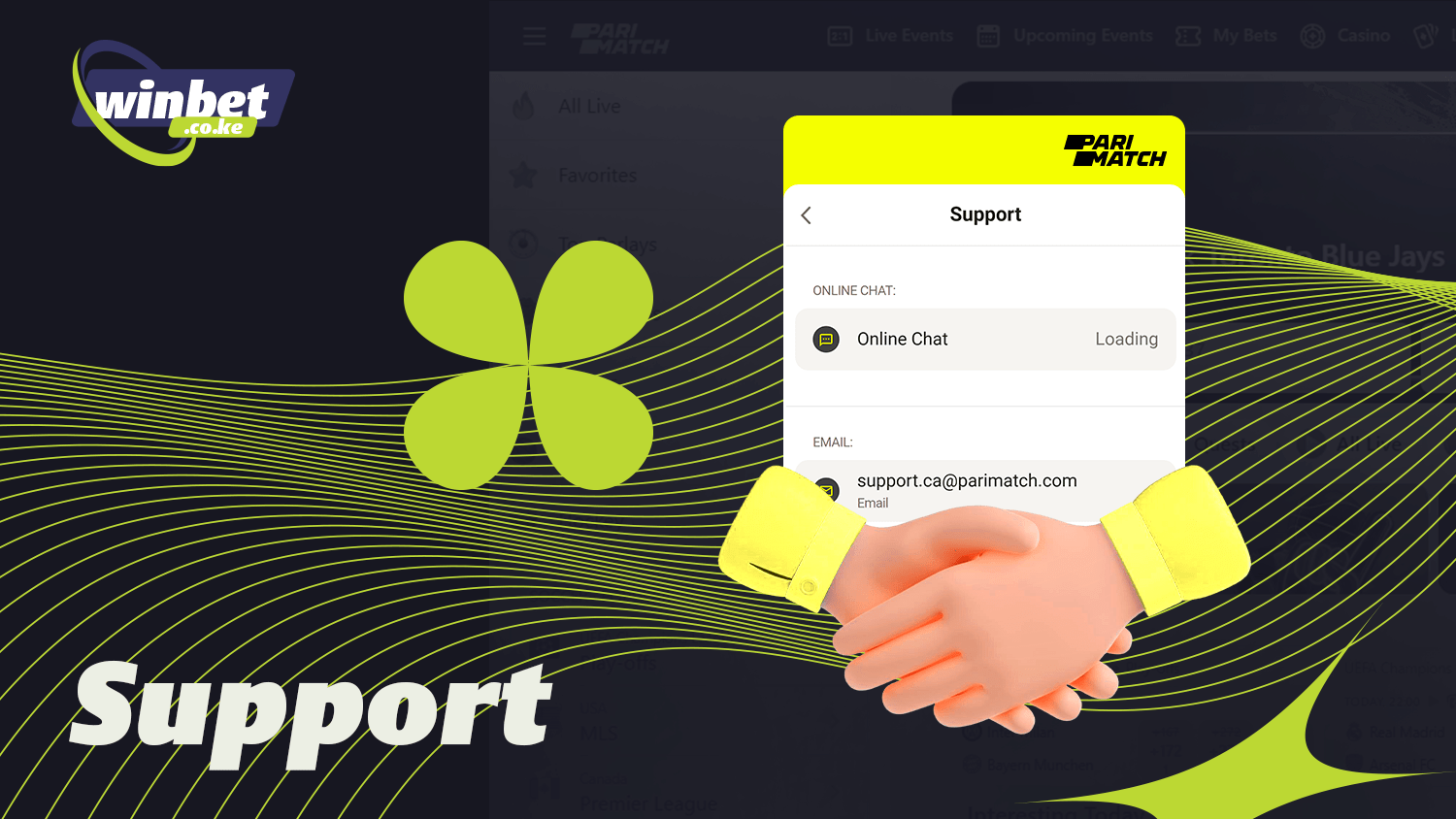 Parimatch support service will help with difficulties