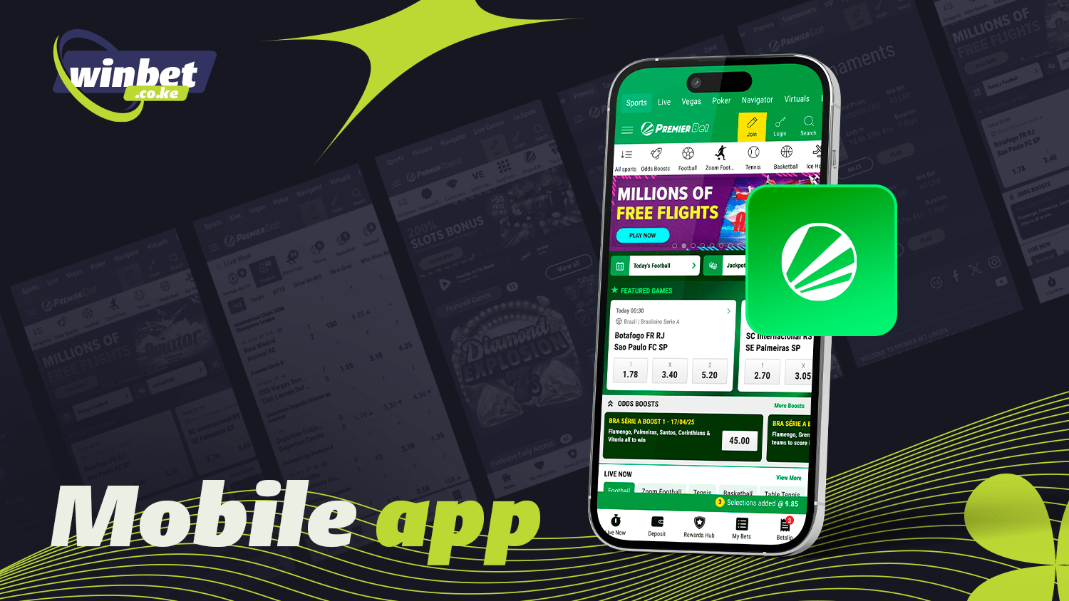 The Premier Bet app is designed for easy access to bets