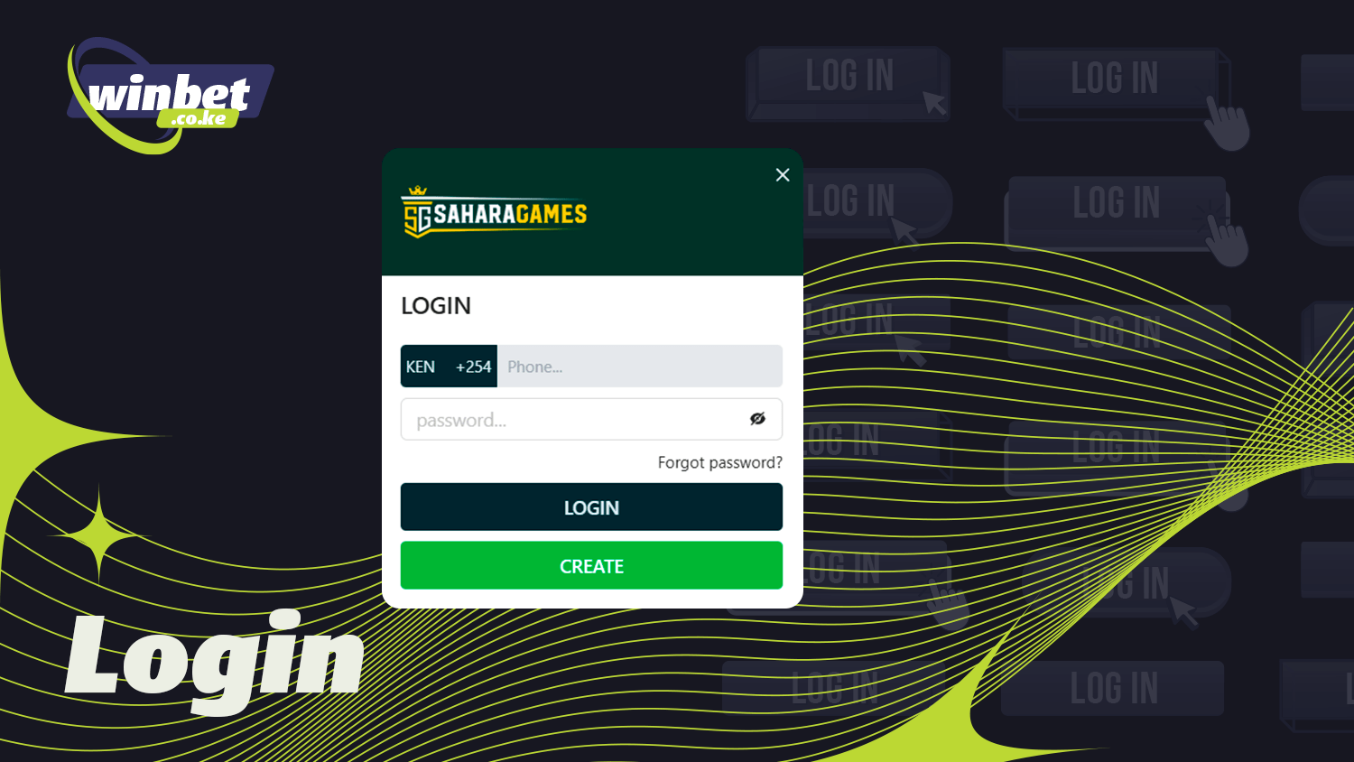 You need to log in to use Sahara Games
