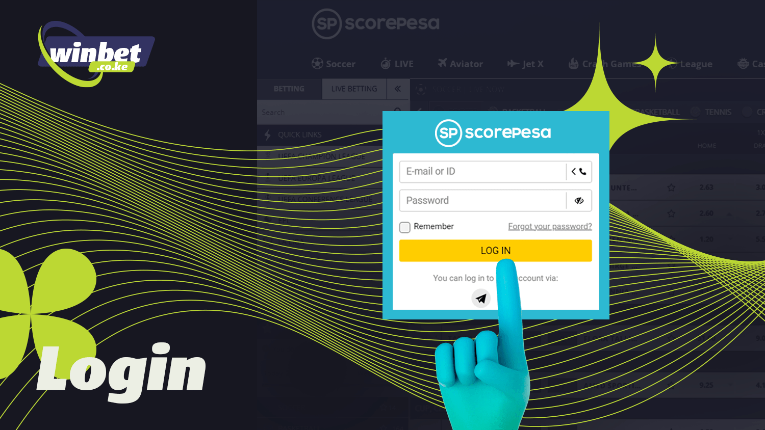You need to log in to use ScorePesa