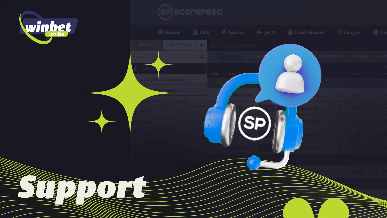 ScorePesa support service will help with difficulties
