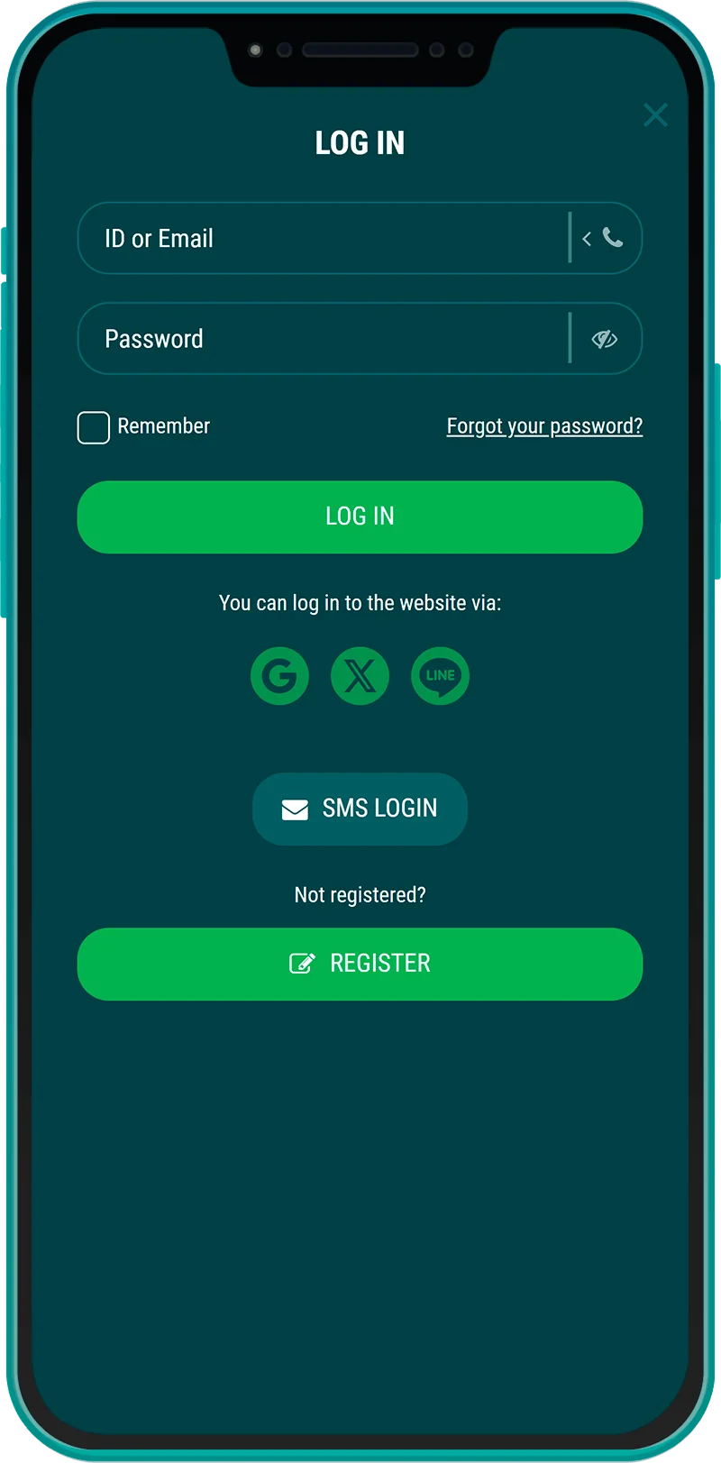 Login for the 22Bet app in Kenya
