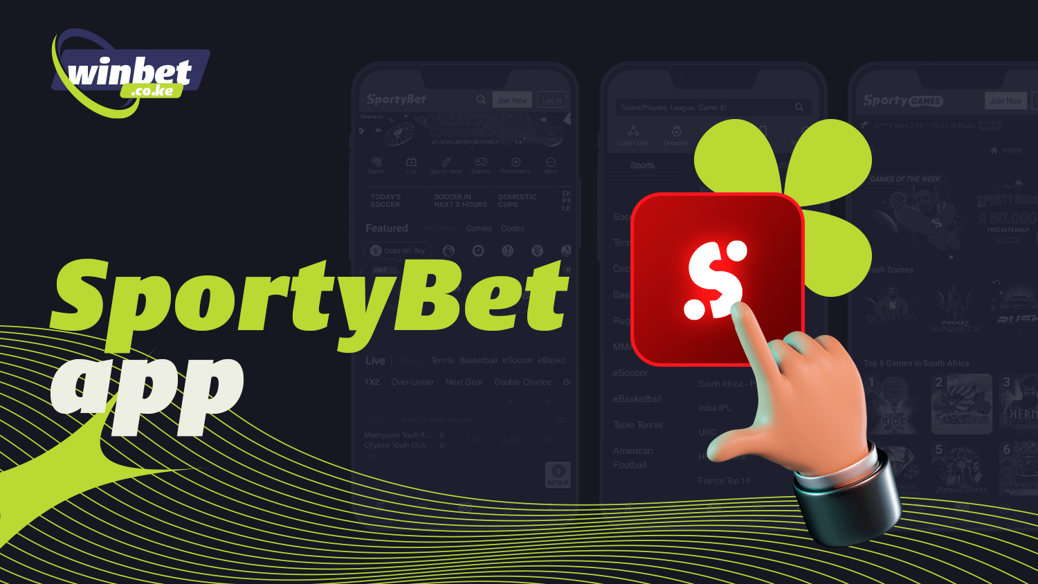 SportyBet app is suitable for sports betting in Kenya