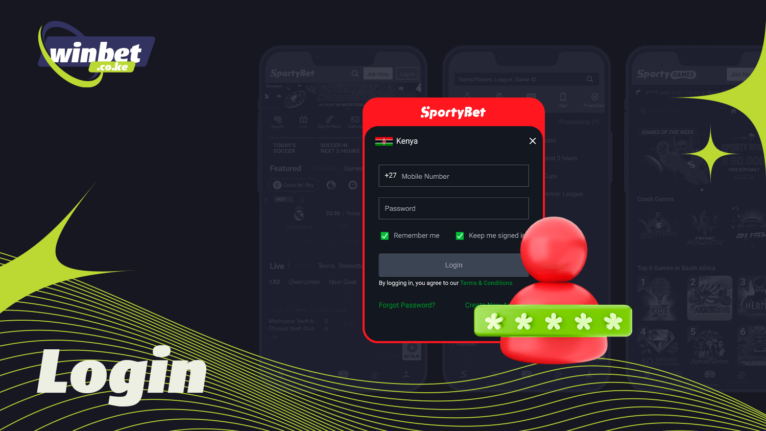 Before betting, log in to SportyBet Kenya for starters