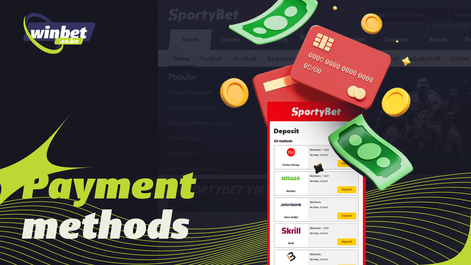 At SportyBet you can deposit and withdraw your funds