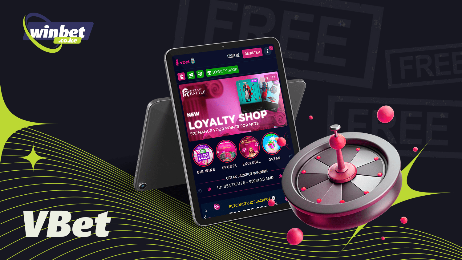 VBet is the best online casino with free spins