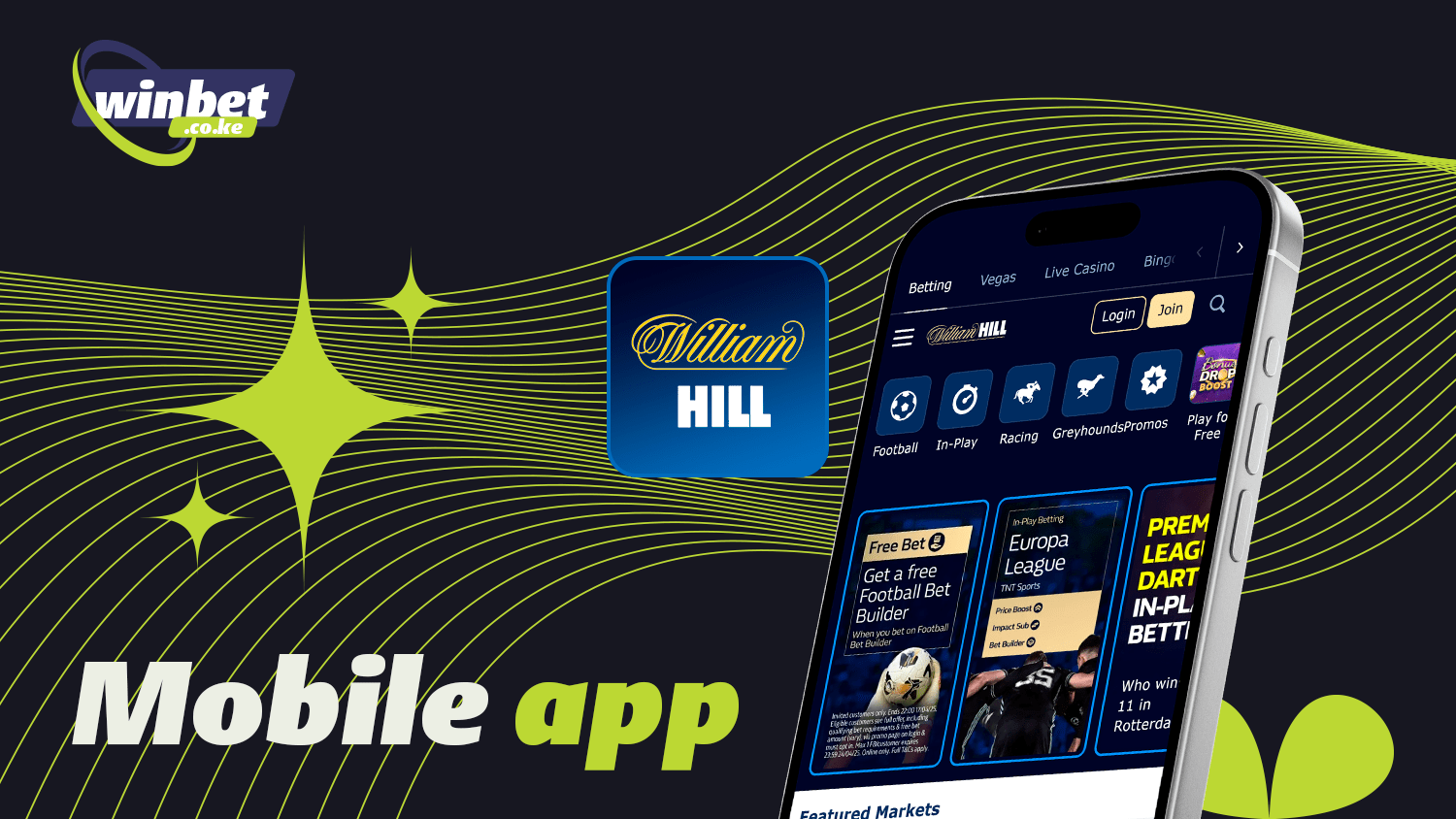 The William Hill app is designed for easy access to bets