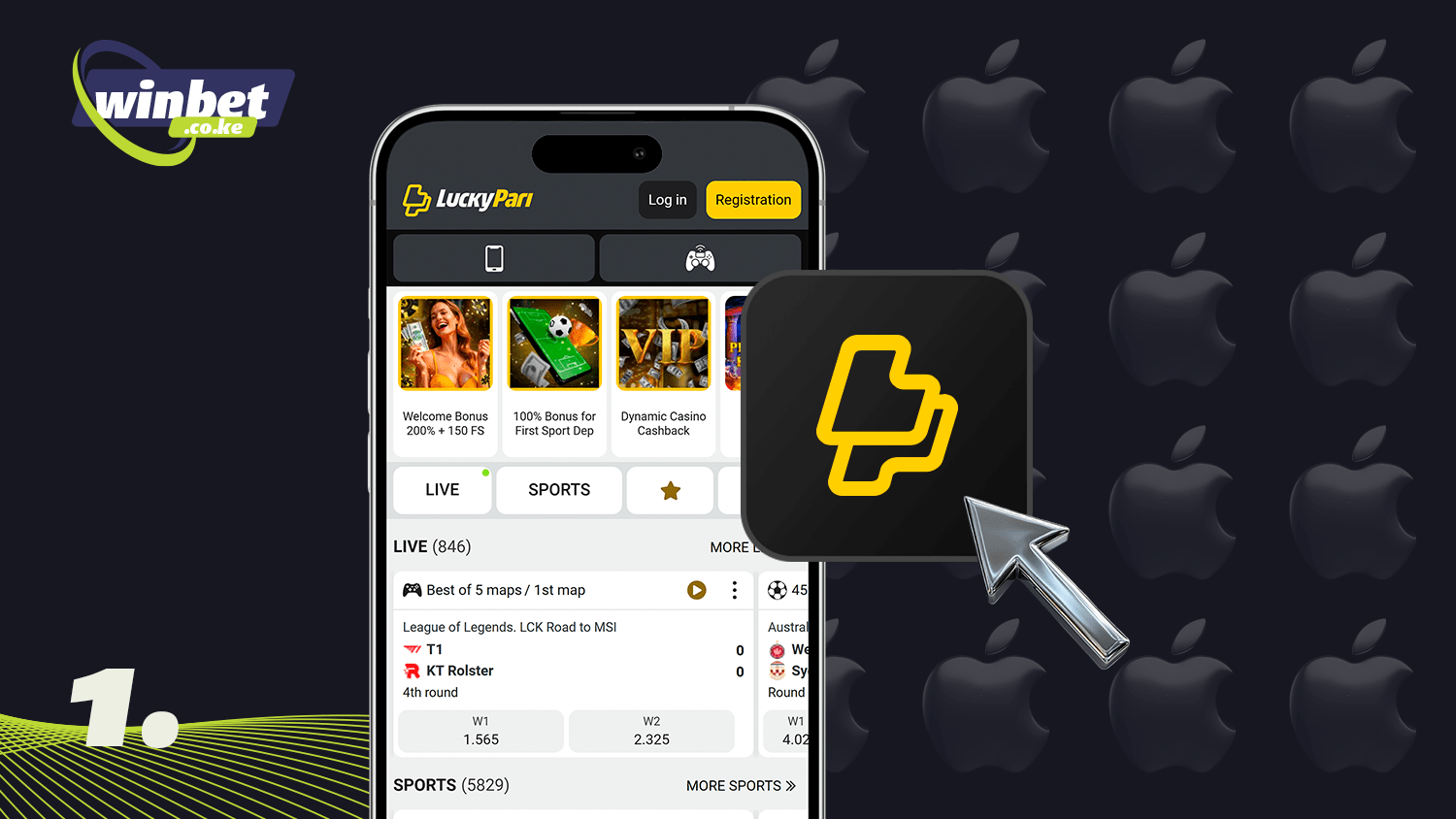 To download LuckyPari app on iOS visit the official website