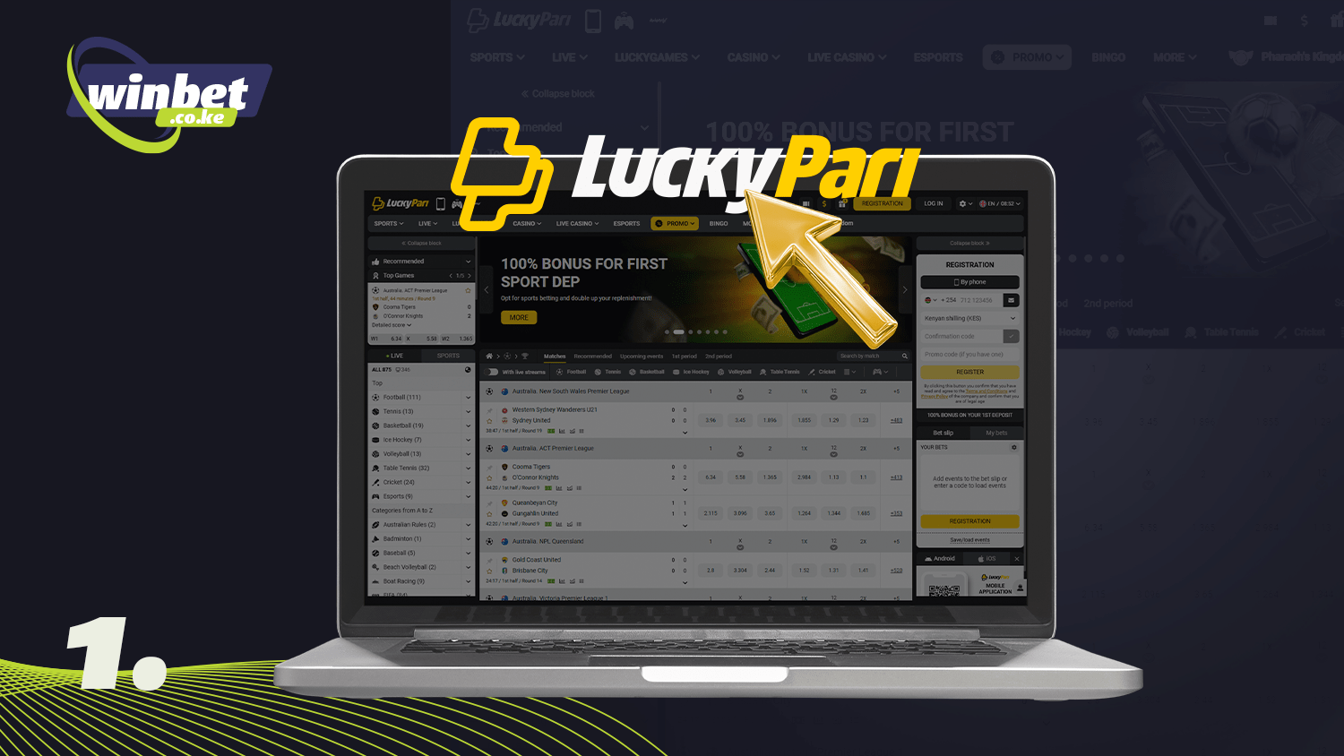 Visit the Luckypari website to register