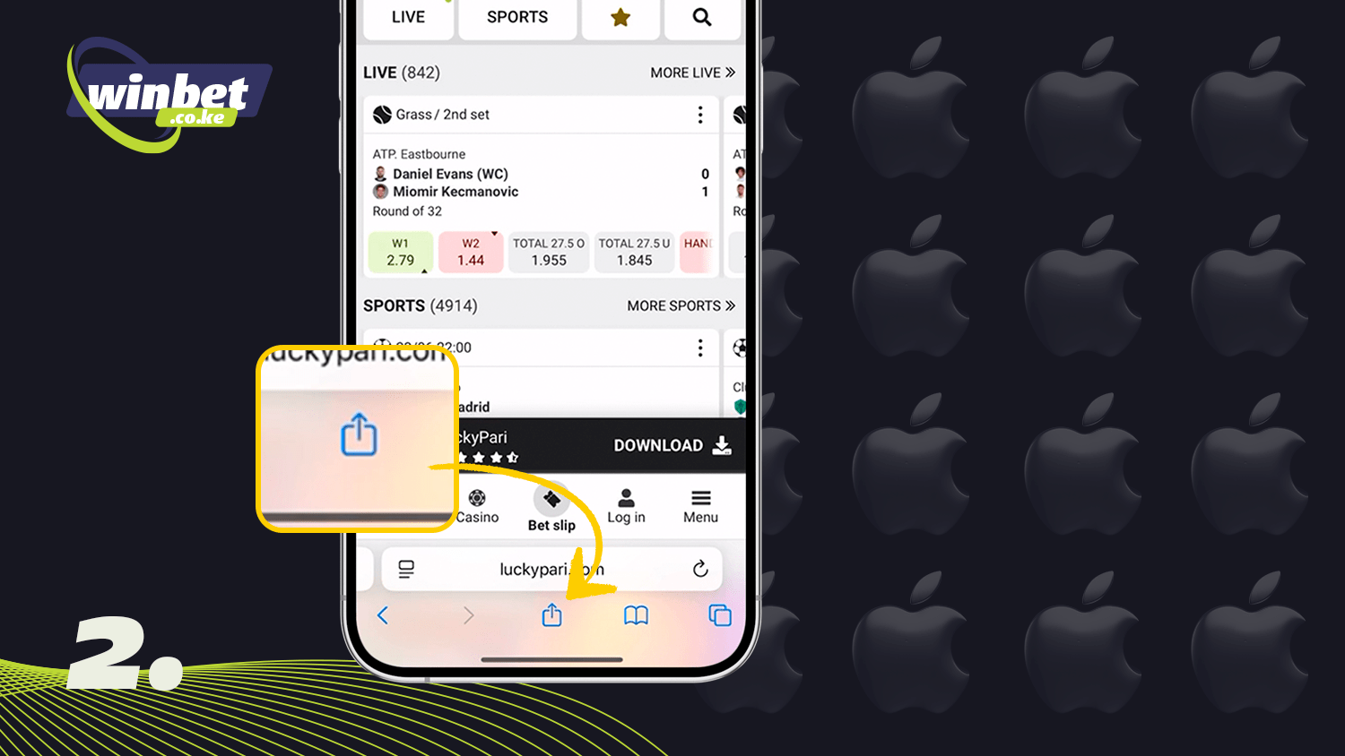 Click on the button to get the Luckypari iOS app