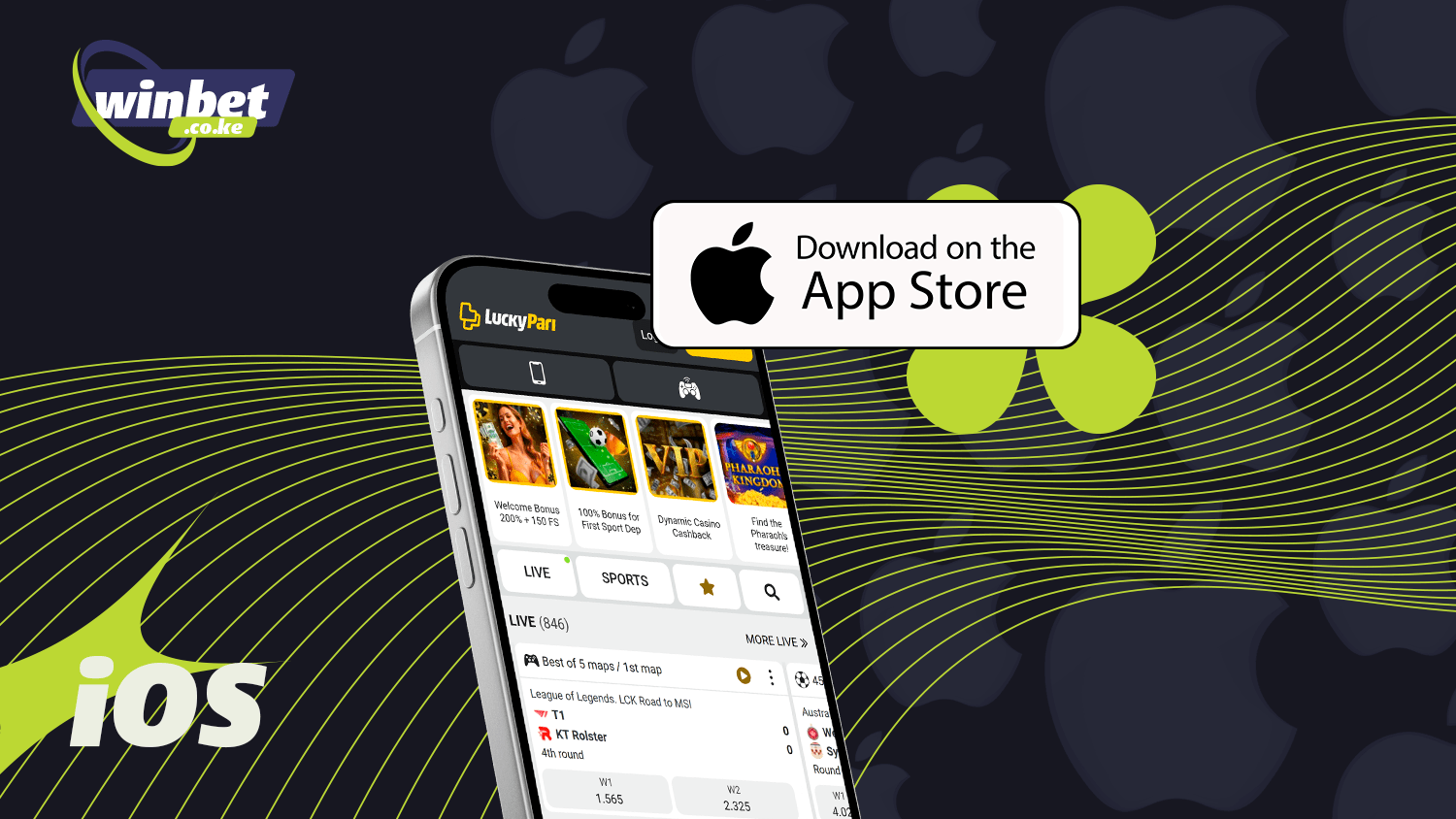 The process of downloading the LuckyPari app for iOS is simple