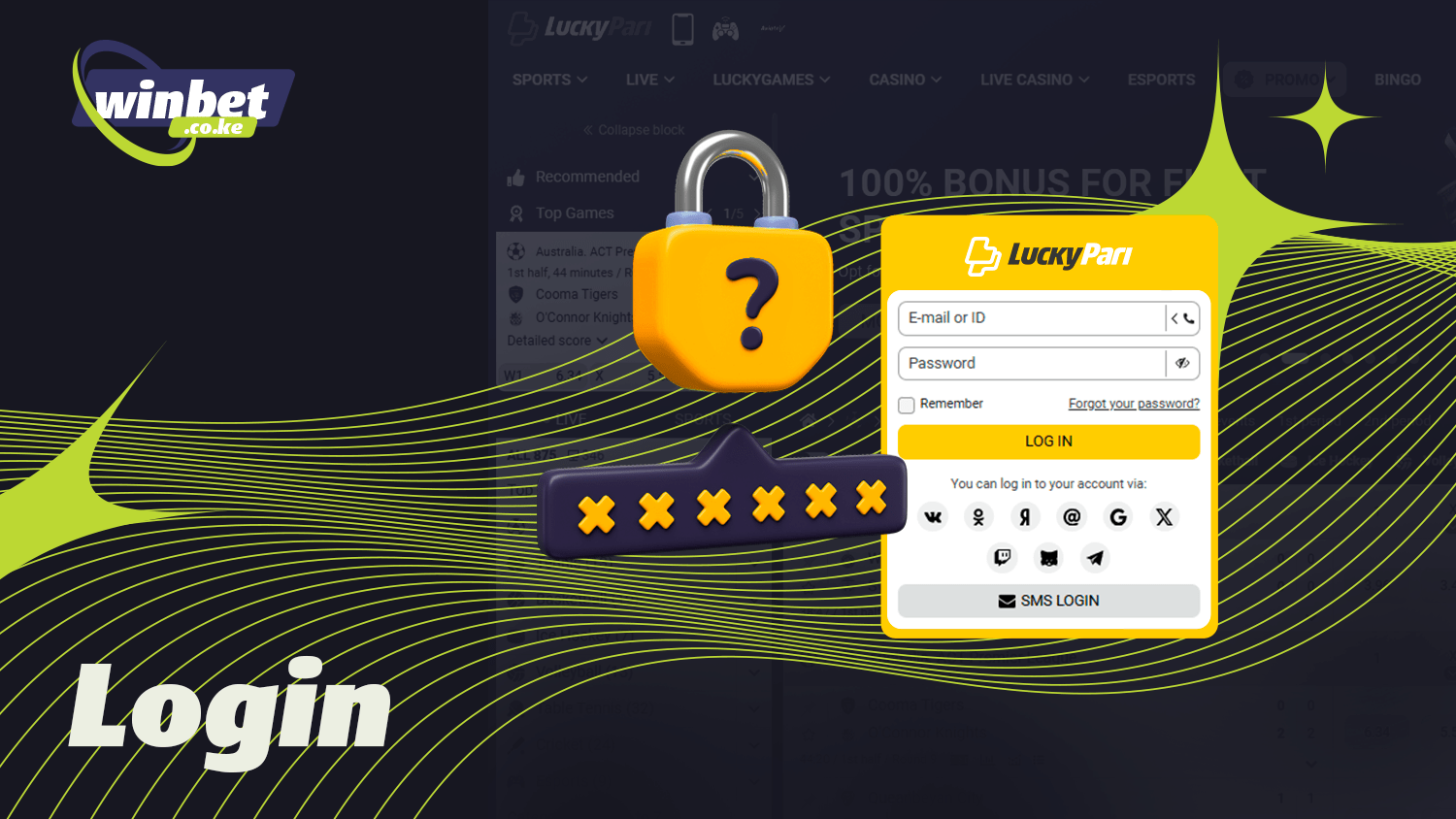 You need to log in to use LuckyPari