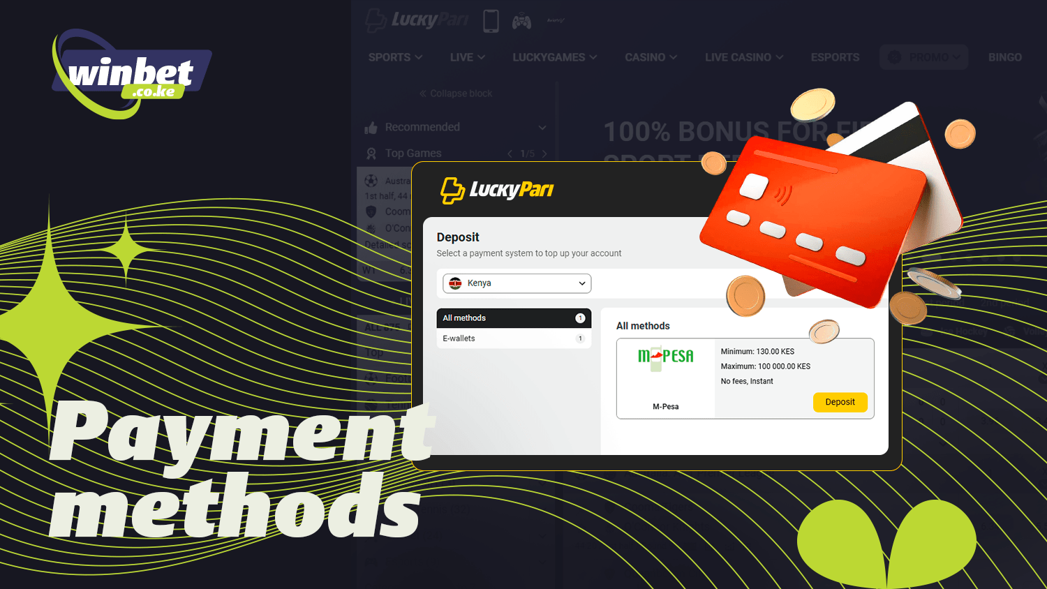 At LuckyPari you can deposit and withdraw your funds