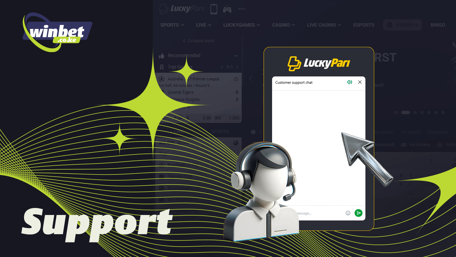 LuckyPari support service will help with difficulties