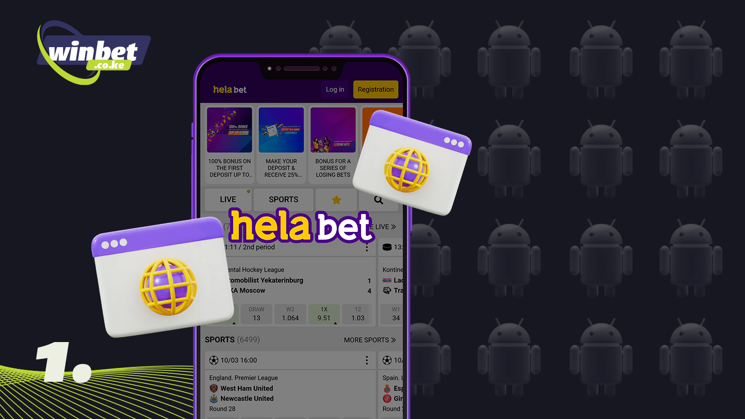 To download Helabet app on android visit the official website