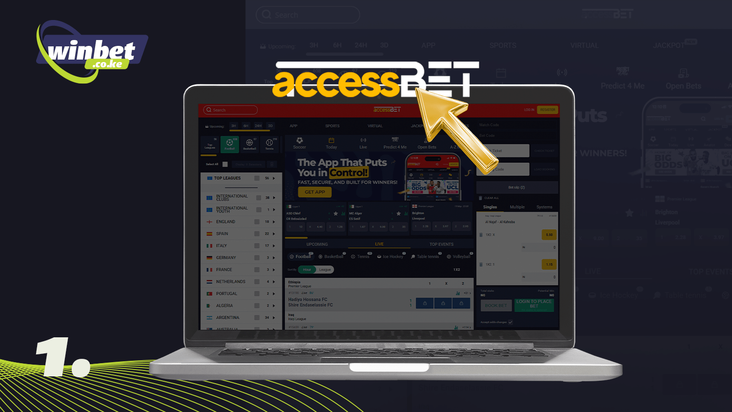 Visit the Accessbet website to register