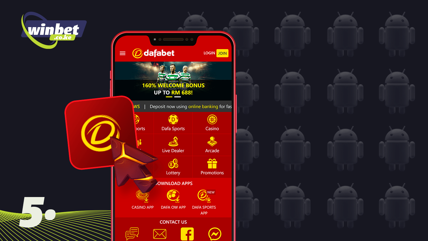 Wait for the installation and launch the Dafabet application