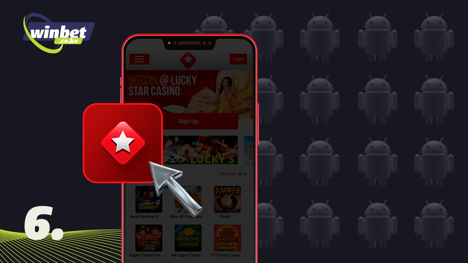 Wait for the installation and launch the Lucky Star application