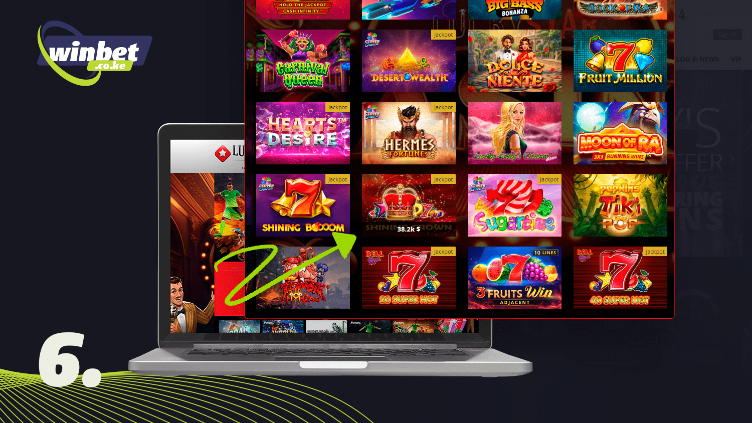 After registering at Lucky Star, you can play at the casino