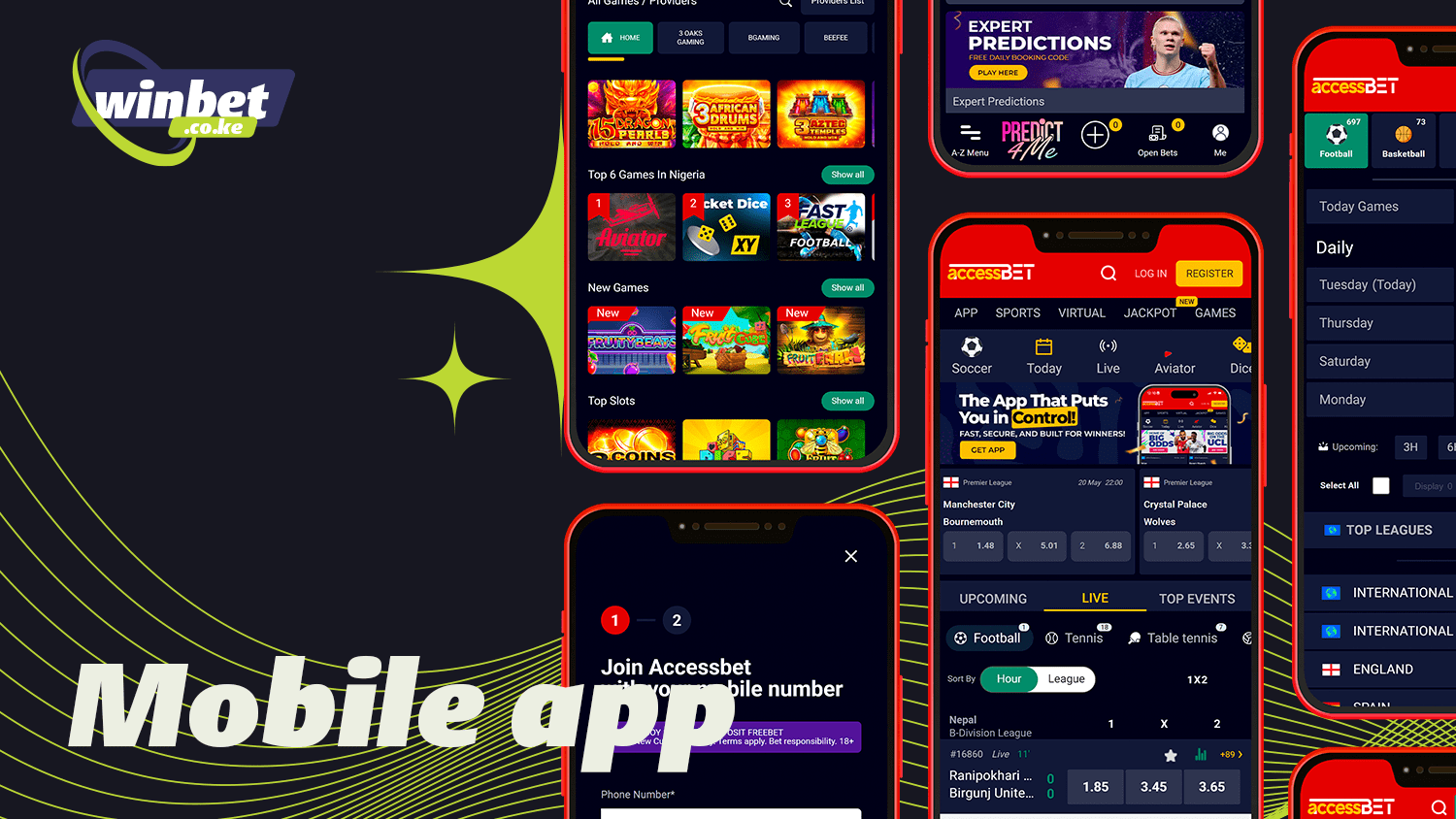 The Accessbet app is designed for easy access to bets