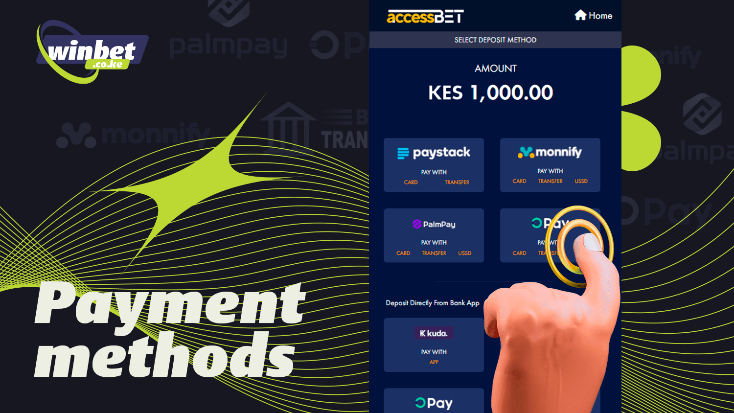 At Accessbet you can deposit and withdraw your funds