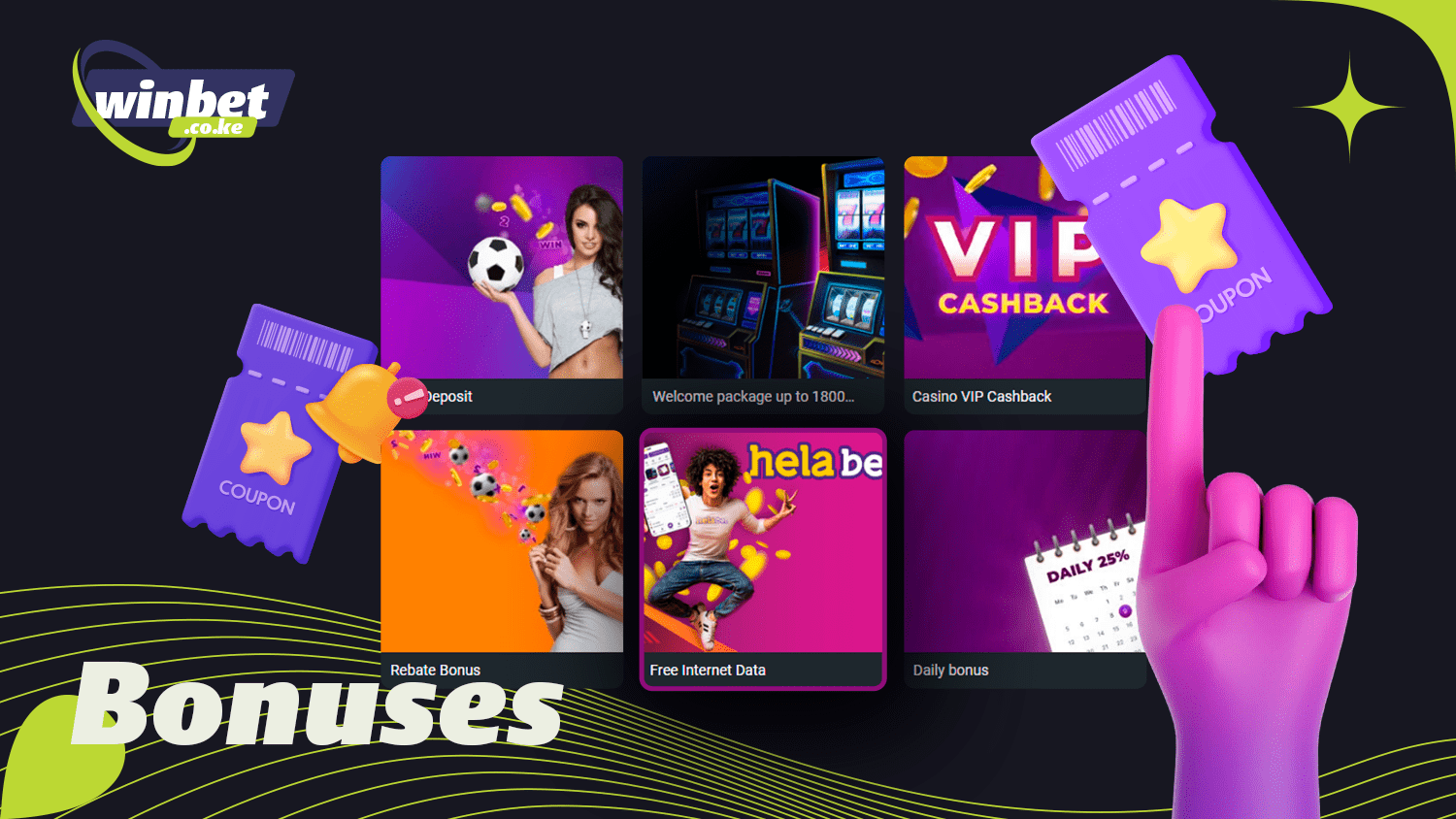 In the Helabet app you will find various bonuses