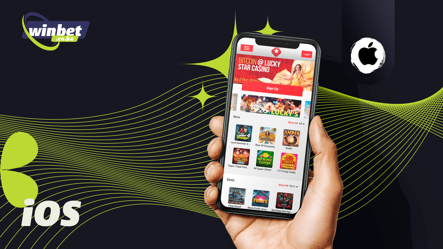 The process of downloading the Lucky Star app for iOS is simple