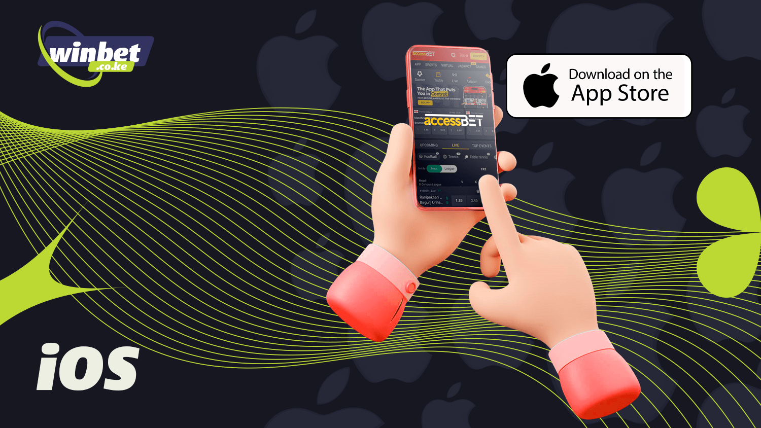 The process of downloading the Accessbet app for iOS is simple