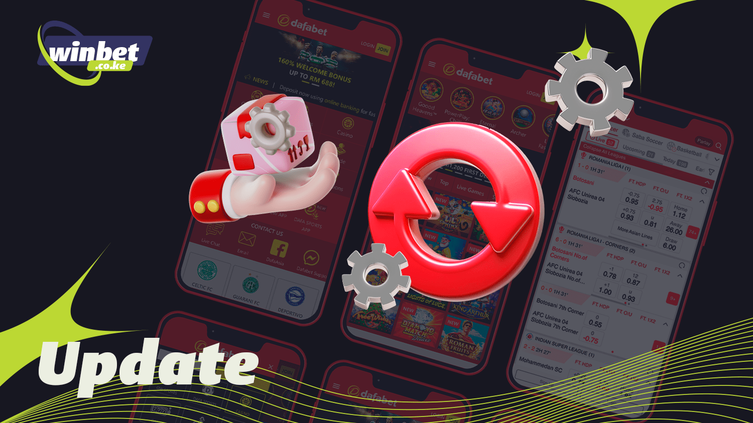 Update the Dafabet mobile app to work correctly
